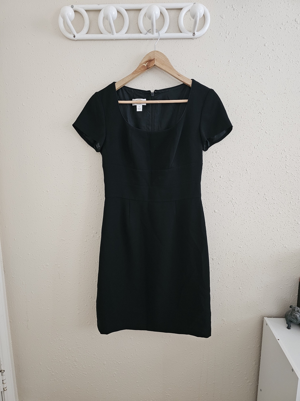 Talbots Black Short-Sleeve Sheath Dress